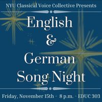 NYU Classical Voice Collective Song Night