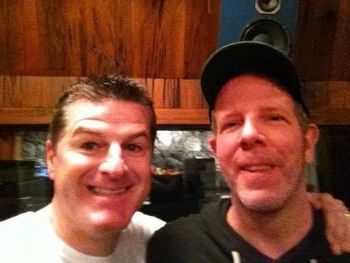 Jeff with engineer Paul Williams at Audio Dallas.
