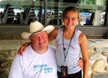 Joe with his beautiful daughter Emily Macey before the Wynonna Judd show
