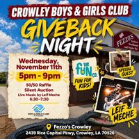 Leif Meche Acoustic @Crowley Boys and Girls Club Giveback NIght