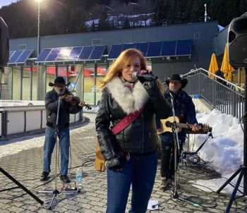 With Stereo Chickens in Murren Switzerland
