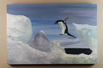 Penguin Having Fun
