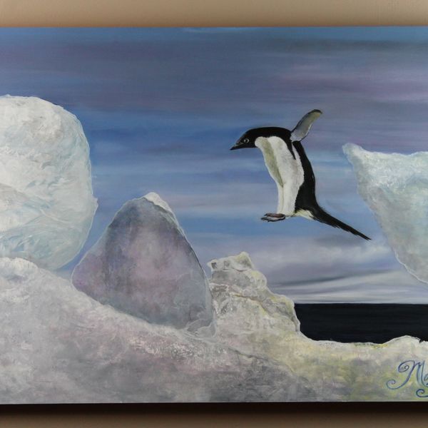 Penguin Having Fun 