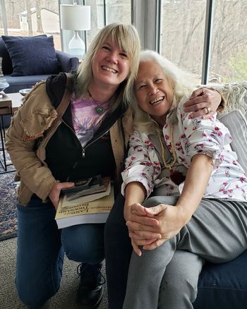 3/12/23 Me and June Millington, Guitarist and Founder of the first all-female Rock Band, FANNY. Hail to the Goddess Queen!
