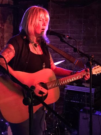 Performing at the Troubadour in London, Earl's Court. April 17, 2024

