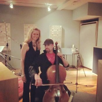 In the studio with Dave Eggar.
