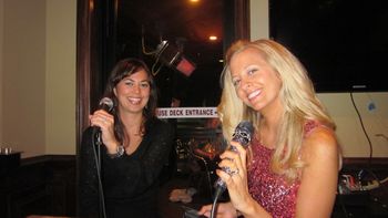 With Olivia, singing our hearts out.
