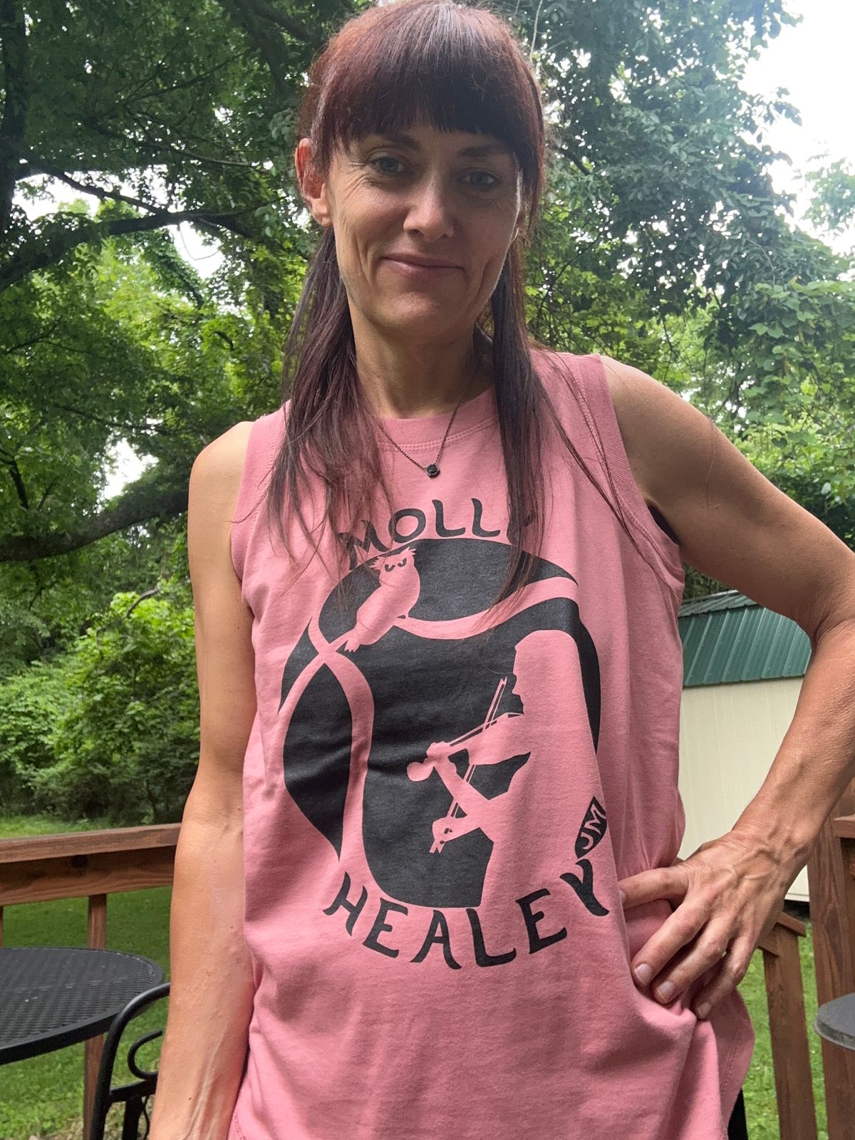 *NEW* Moon and owl tank (Peach)