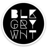 BLKGRYWHT Sticker