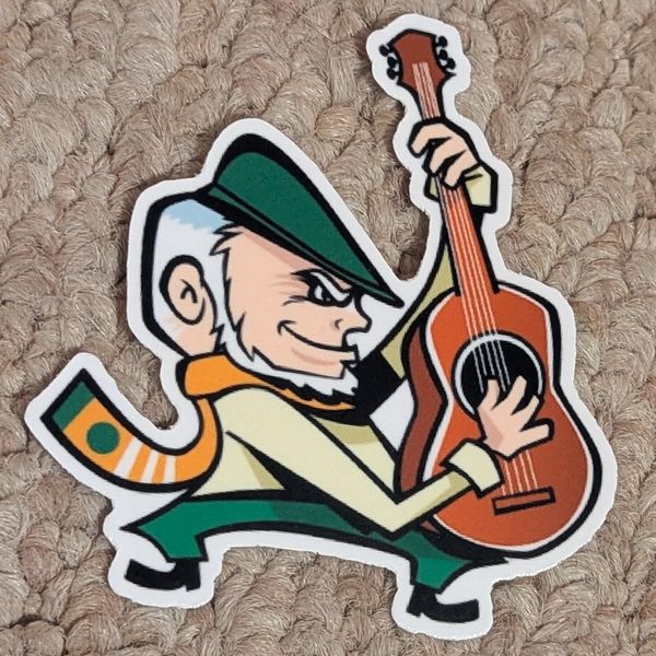 Leprechaun Stickers - Bodhran and Guitar  