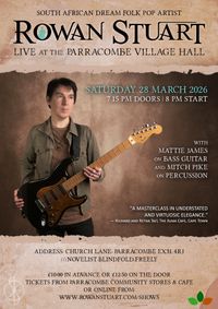 Rowan Stuart LIVE at the Parracombe Village Hall