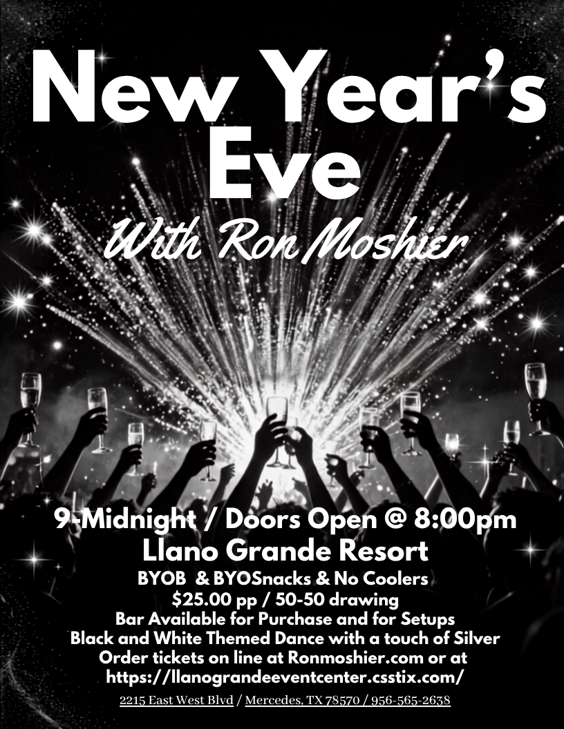 12-31-2026 New Year's Eve with Ron Moshier at Llano Grande Resort
