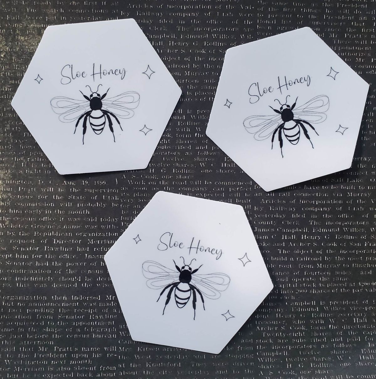 Sloe Honey Bee Stickers 2.5" (Vinyl)