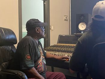 In the studio with George.
