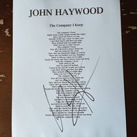 Signed Lyric Sheet