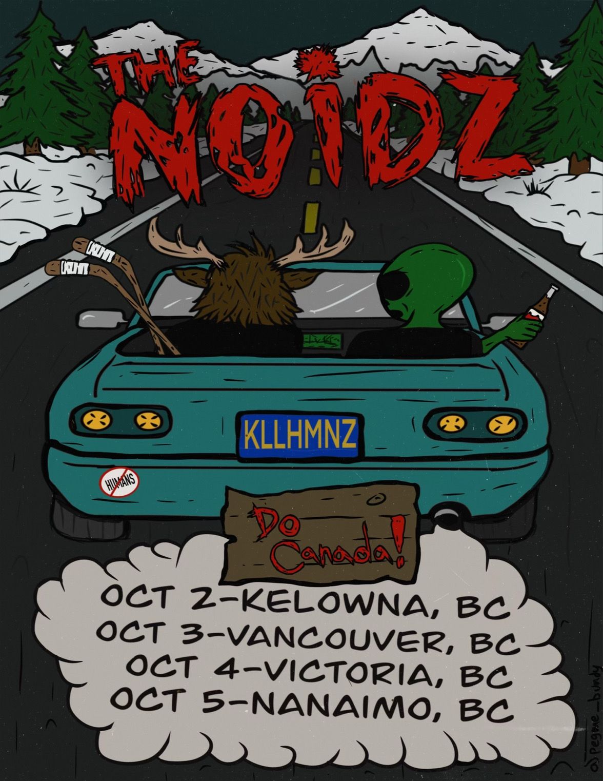 NOiDZ Canada Tour Poster