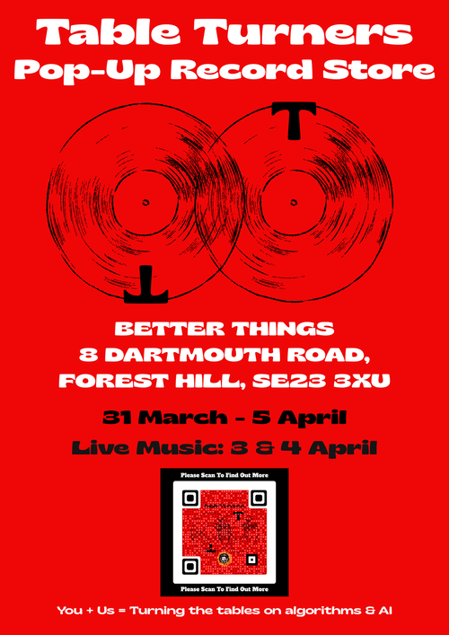 Table Turners Pop-Up Record Store Flyer