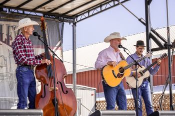 Barry along with Orin and Jesse Friesen at Walnut Valley Festival (Stage 2)- Winfield, KS (Sept. 2026). Photo by Leonard Carr, 3rd Mountain Media.
