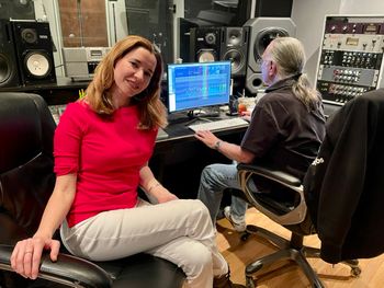 mixing my album with Dave Darlington at Bass Hit Recording Studio, NYC
