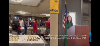 Singing "America the Beautiful" at the Amateur Team East 2024 (Parsippany, NJ)
