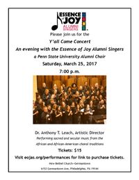 Essence of Joy Alumni Singers Y'All Come Spring Concert