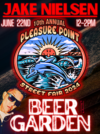 Pleasure Point Street Fair.  JN Live in the BEER GARDEN