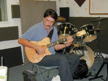 At the Studio recording
