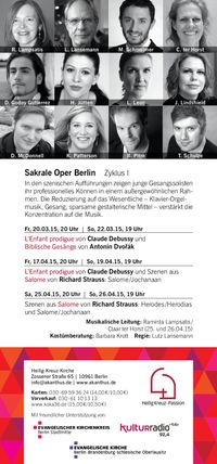 Enfant prodigue (Debussy) - Sakrale Oper Berlin