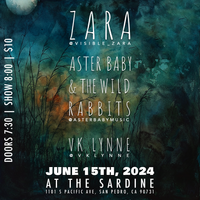 Zara @ The Sardine with Aster Baby and the Wild Rabbits, and VK Lynne