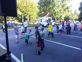 Limbo with the kids at the back to school picnic.
