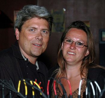 Steve Whittington and girlfriend at a gig with us
