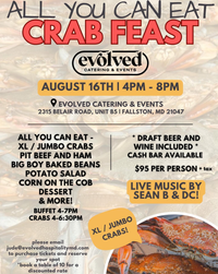 Sean B and DC at Evolved Catering Crab Feast
