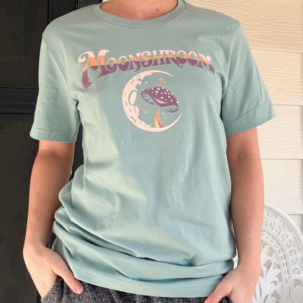 Dusty Blue MoonShroom T-Shirt