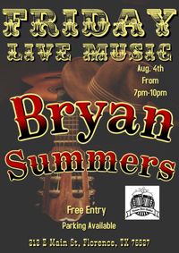 Bryan Summers Live at Florence Beer Market