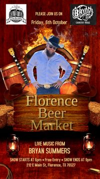 Bryan Summers Live at Florence Beer Market