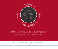 Solomon Temple RZUA Quarterly Meeting