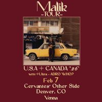 Venna - Malik Tour W/ + Ultra, Adro Who?