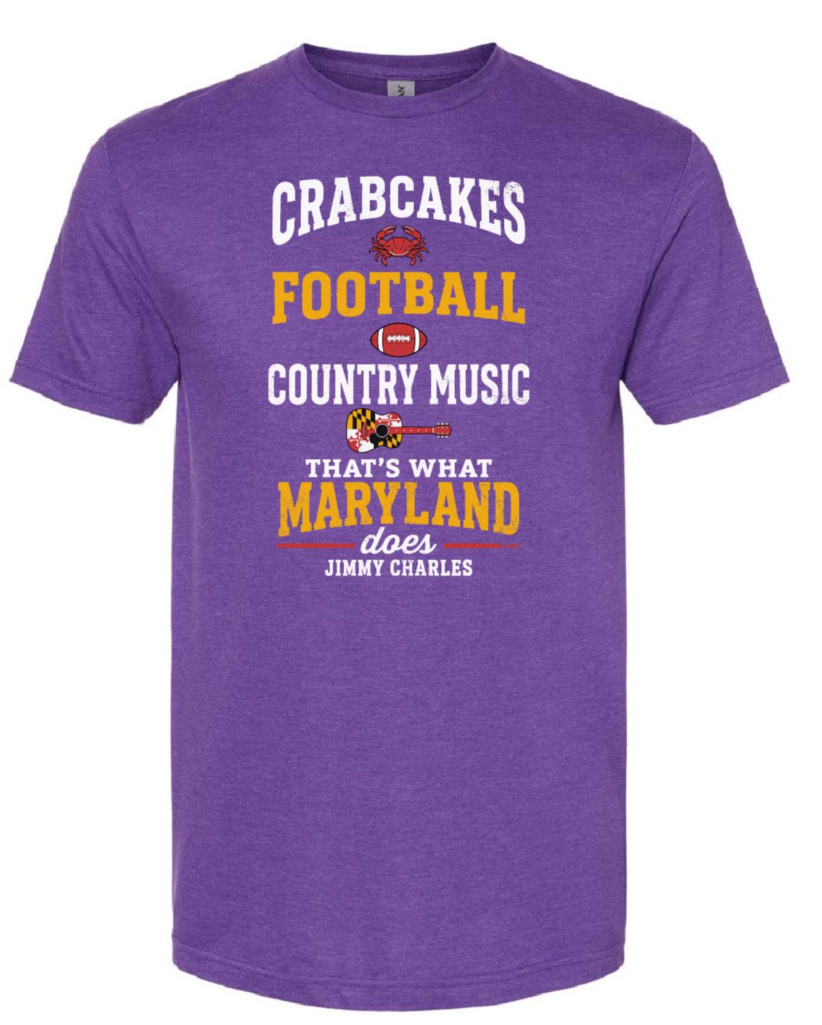 Jimmy Charles Crabcake Football Country Music PURPLE