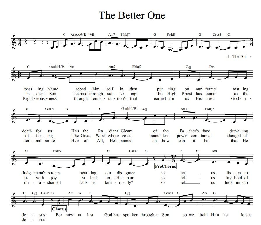 The Better One-Lead Sheet