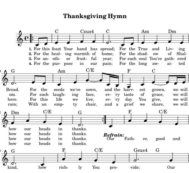 Thanksgiving Hymn-lead sheet