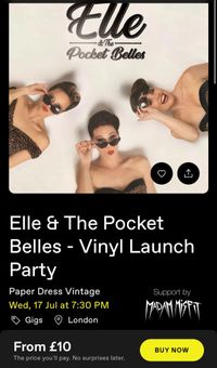 Elle & the Pocket Belles Vinyl Launch - MM support