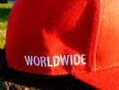 FIRE RED WORLDWIDE BALL CAP