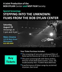 Dan Israel plays at "Stepping into the Unknown: Films from the Bob Dylan Center"