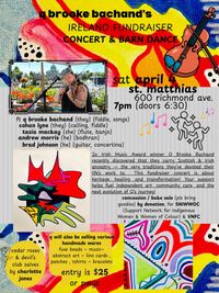 q brooke bachand ireland trip fundraiser concert & barn dance
