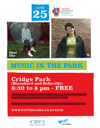 free bicycle-powered concert in the park