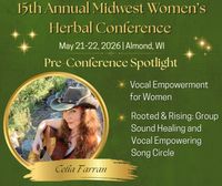 Almond, WI Rooted & Rising: Group Sound Healing and Vocal Empowering Song Circle with Celia Farran (For Women)