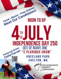 FREE Event in Shelton, WA Independence Day 250 - Celia Farran Headlines