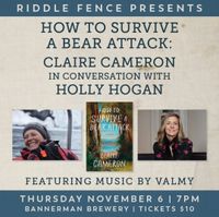 Riddle Fence Presents: Claire Cameron in Conversation with Holly Hogan