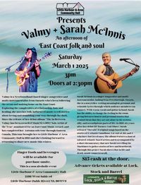 Little Harbour & Area Community Hall Presents: Valmy + Sarah McInnis