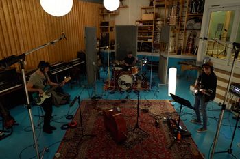 Connor Baxter, Pip Mailing and Jools Granchelli at The Pool studios recording the 2nd TBelly album "I Never Want To See Me Again"
